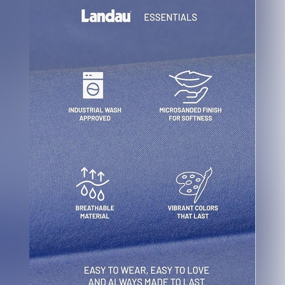 Landau Caribbean blue extra small elastic waist Medical scrubs classic fit - Picture 5 of 5